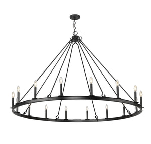 Z-Lite - 482R-16MB - 16 Light Chandelier - Barclay - Matte Black