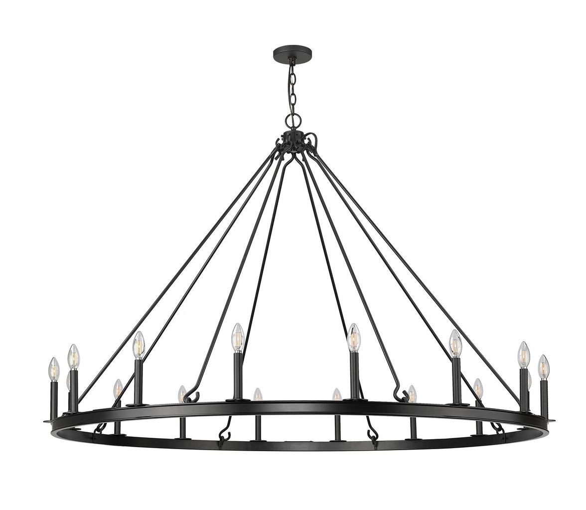 Z-Lite - 482R-16MB - 16 Light Chandelier - Barclay - Matte Black