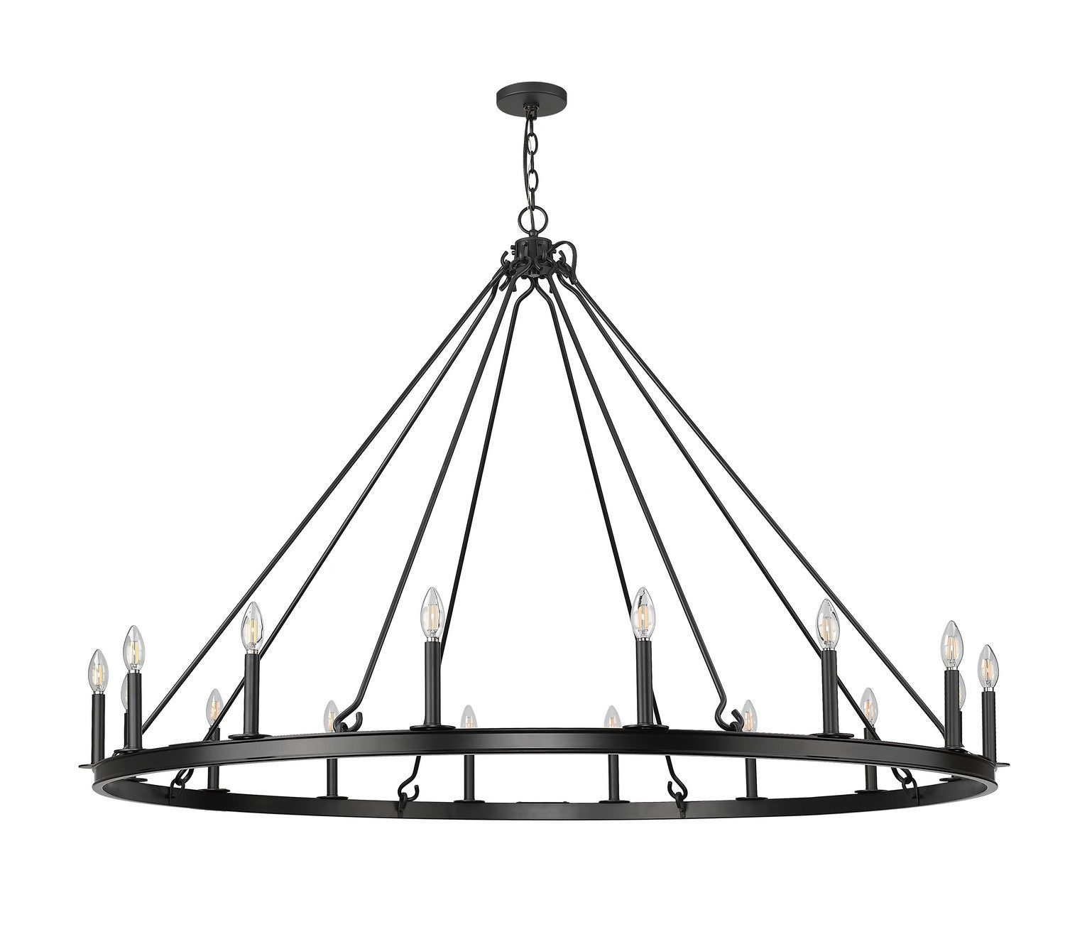 Z-Lite - 482R-16MB - 16 Light Chandelier - Barclay - Matte Black