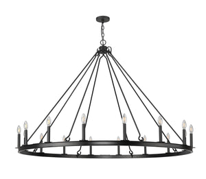 Z-Lite - 482R-16MB - 16 Light Chandelier - Barclay - Matte Black