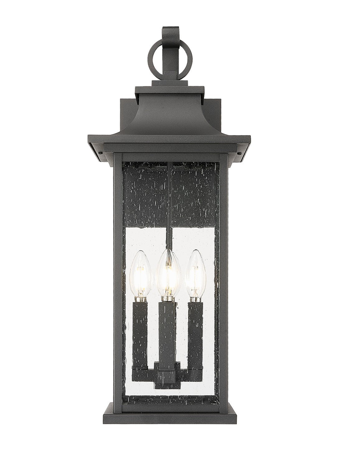 Z-Lite - 5017B-BK - Four Light Outdoor Wall Light - Tiberius - Black