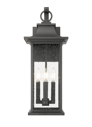 Z-Lite - 5017B-BK - Four Light Outdoor Wall Light - Tiberius - Black