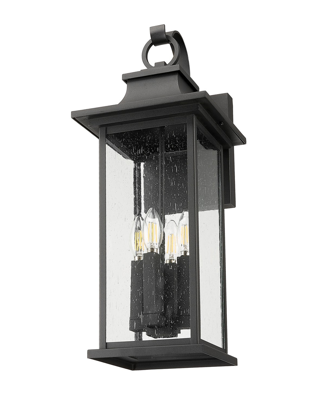 Z-Lite - 5017B-BK - Four Light Outdoor Wall Light - Tiberius - Black