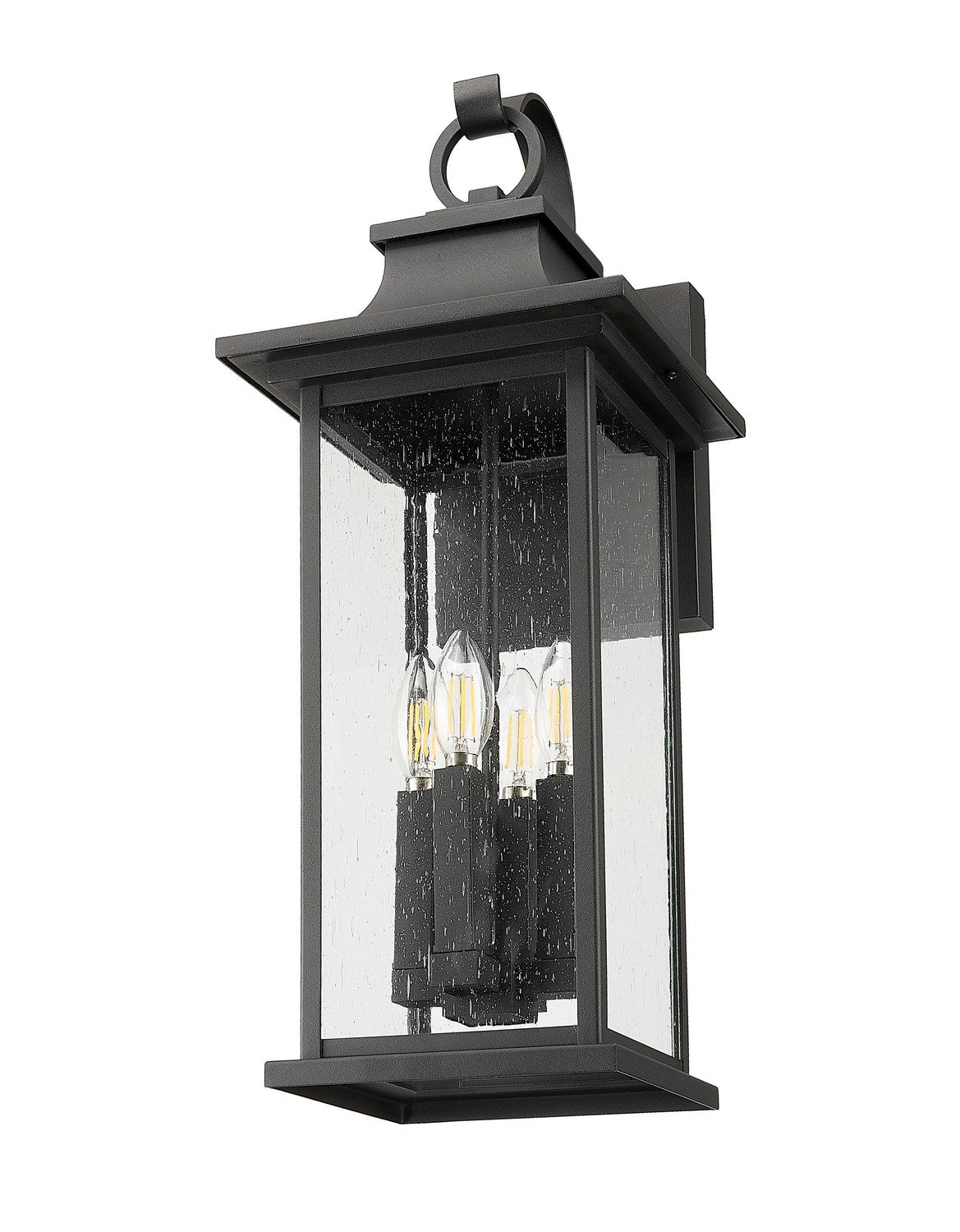 Z-Lite - 5017B-BK - Four Light Outdoor Wall Light - Tiberius - Black