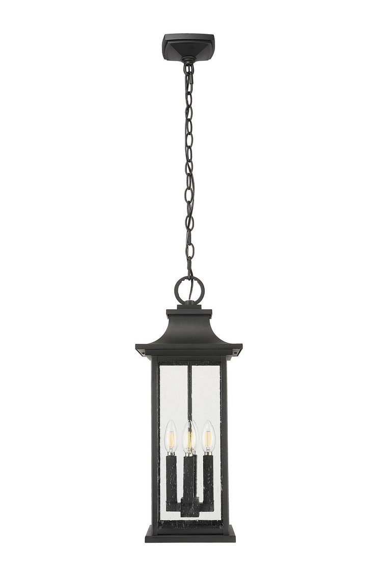 Z-Lite - 5017CHB-BK - Four Light Outdoor Chain Mount Ceiling Fixture - Tiberius - Black