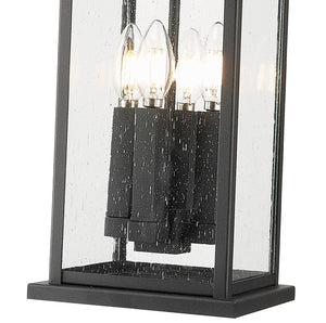 Z-Lite - 5017CHB-BK - Four Light Outdoor Chain Mount Ceiling Fixture - Tiberius - Black