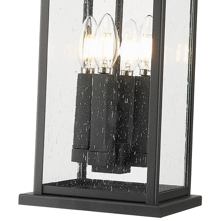 Z-Lite - 5017CHB-BK - Four Light Outdoor Chain Mount Ceiling Fixture - Tiberius - Black