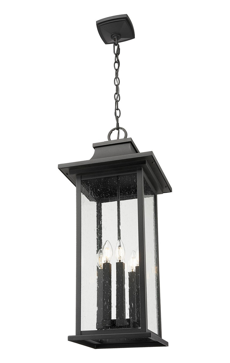 Z-Lite - 5017CHXL-BK - Six Light Outdoor Chain Mount Ceiling Fixture - Tiberius - Black