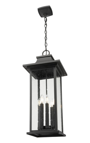 Z-Lite - 5017CHXL-BK - Six Light Outdoor Chain Mount Ceiling Fixture - Tiberius - Black