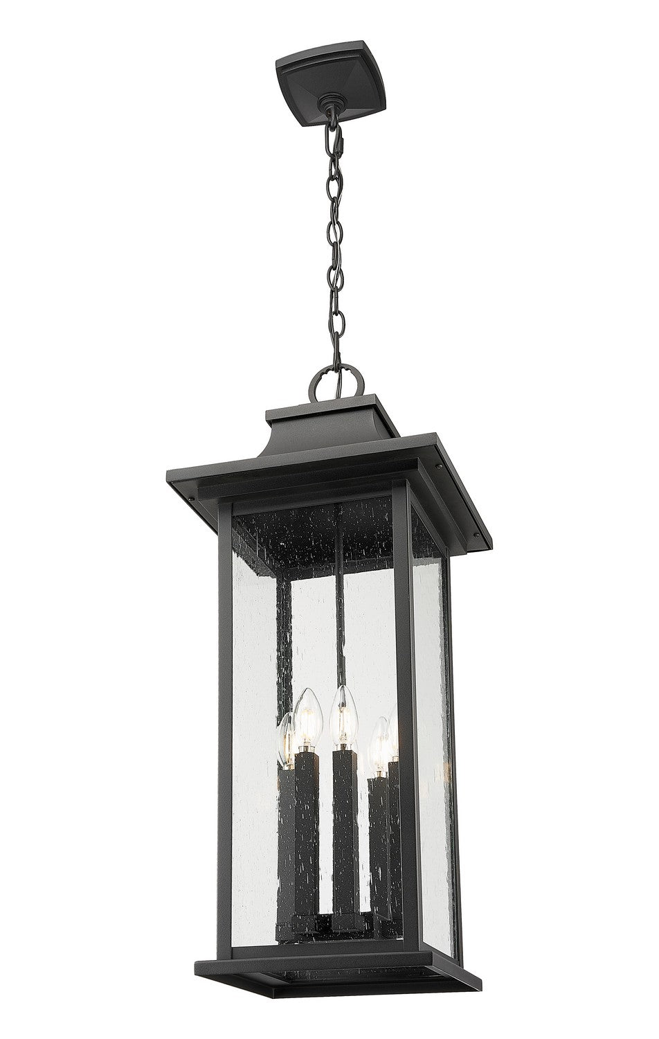 Z-Lite - 5017CHXL-BK - Six Light Outdoor Chain Mount Ceiling Fixture - Tiberius - Black
