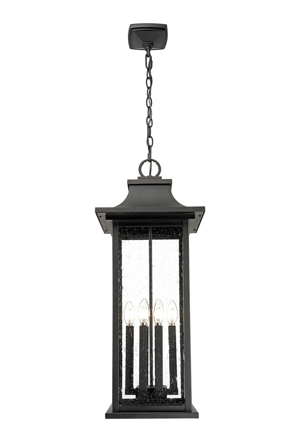 Z-Lite - 5017CHXL-BK - Six Light Outdoor Chain Mount Ceiling Fixture - Tiberius - Black