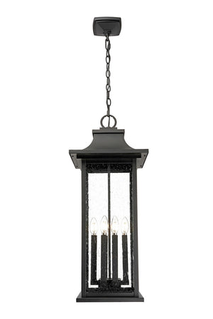 Z-Lite - 5017CHXL-BK - Six Light Outdoor Chain Mount Ceiling Fixture - Tiberius - Black