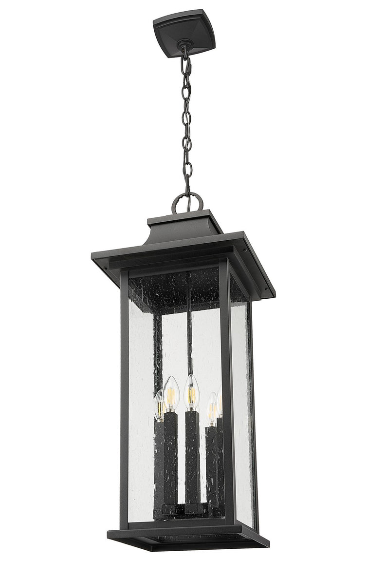 Z-Lite - 5017CHXL-BK - Six Light Outdoor Chain Mount Ceiling Fixture - Tiberius - Black