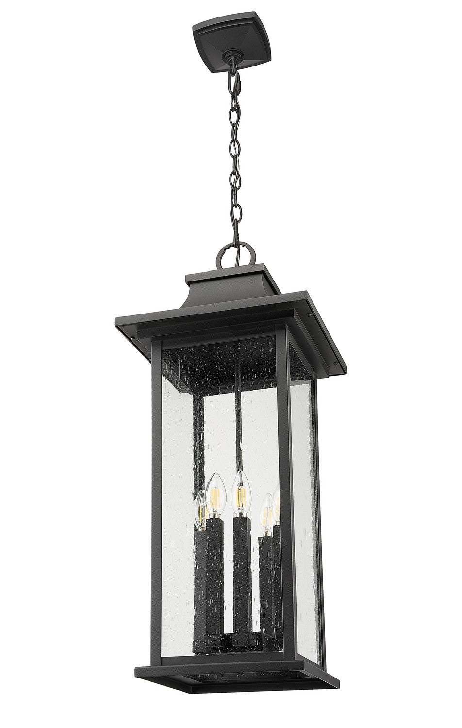 Z-Lite - 5017CHXL-BK - Six Light Outdoor Chain Mount Ceiling Fixture - Tiberius - Black