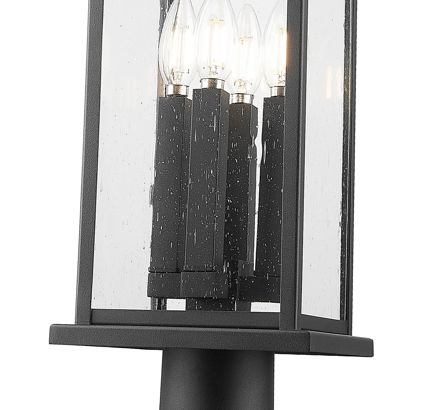 Z-Lite - 5017PHBR-533PM-BK - Four Light Outdoor Pier Mounted Fixture - Tiberius - Black