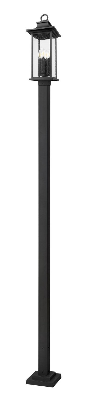 Z-Lite - 5017PHBS-536P-BK - Four Light Outdoor Post Mounted Fixture - Tiberius - Black