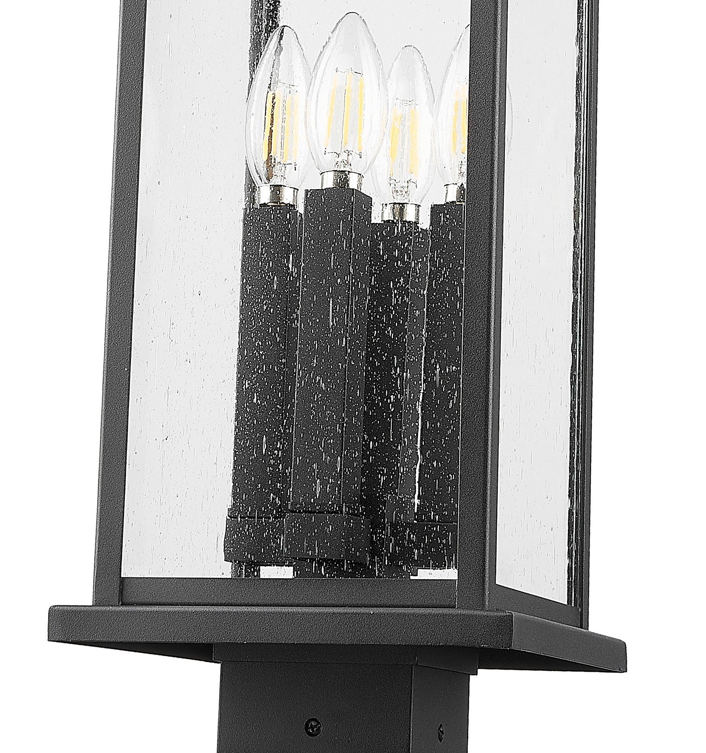 Z-Lite - 5017PHBS-536P-BK - Four Light Outdoor Post Mounted Fixture - Tiberius - Black