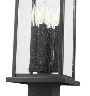 Z-Lite - 5017PHBS-536P-BK - Four Light Outdoor Post Mounted Fixture - Tiberius - Black