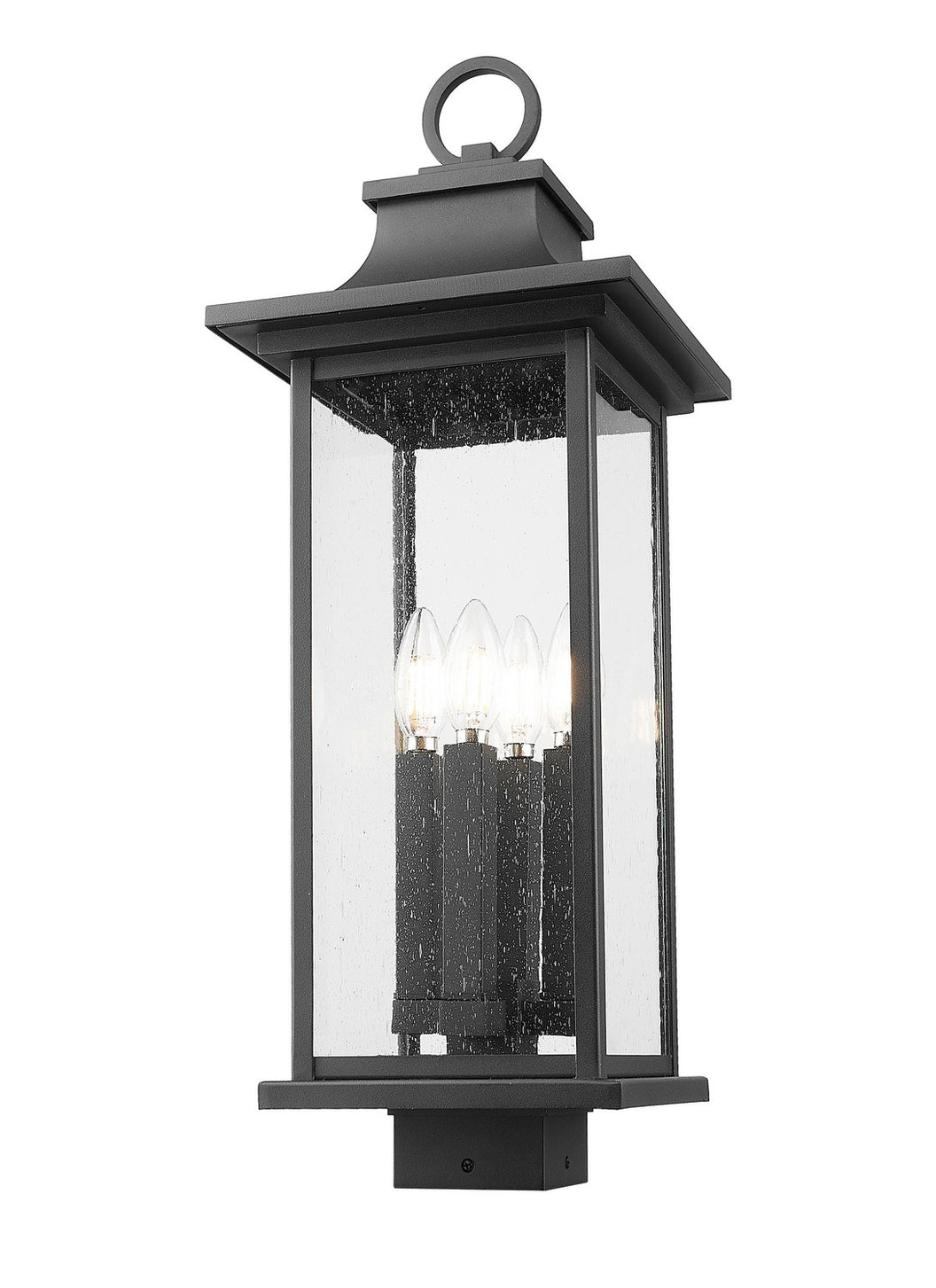 Z-Lite - 5017PHBS-BK - Four Light Outdoor Post Mount Fixture - Tiberius - Black