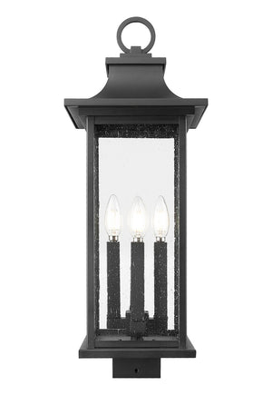 Z-Lite - 5017PHBS-BK - Four Light Outdoor Post Mount Fixture - Tiberius - Black