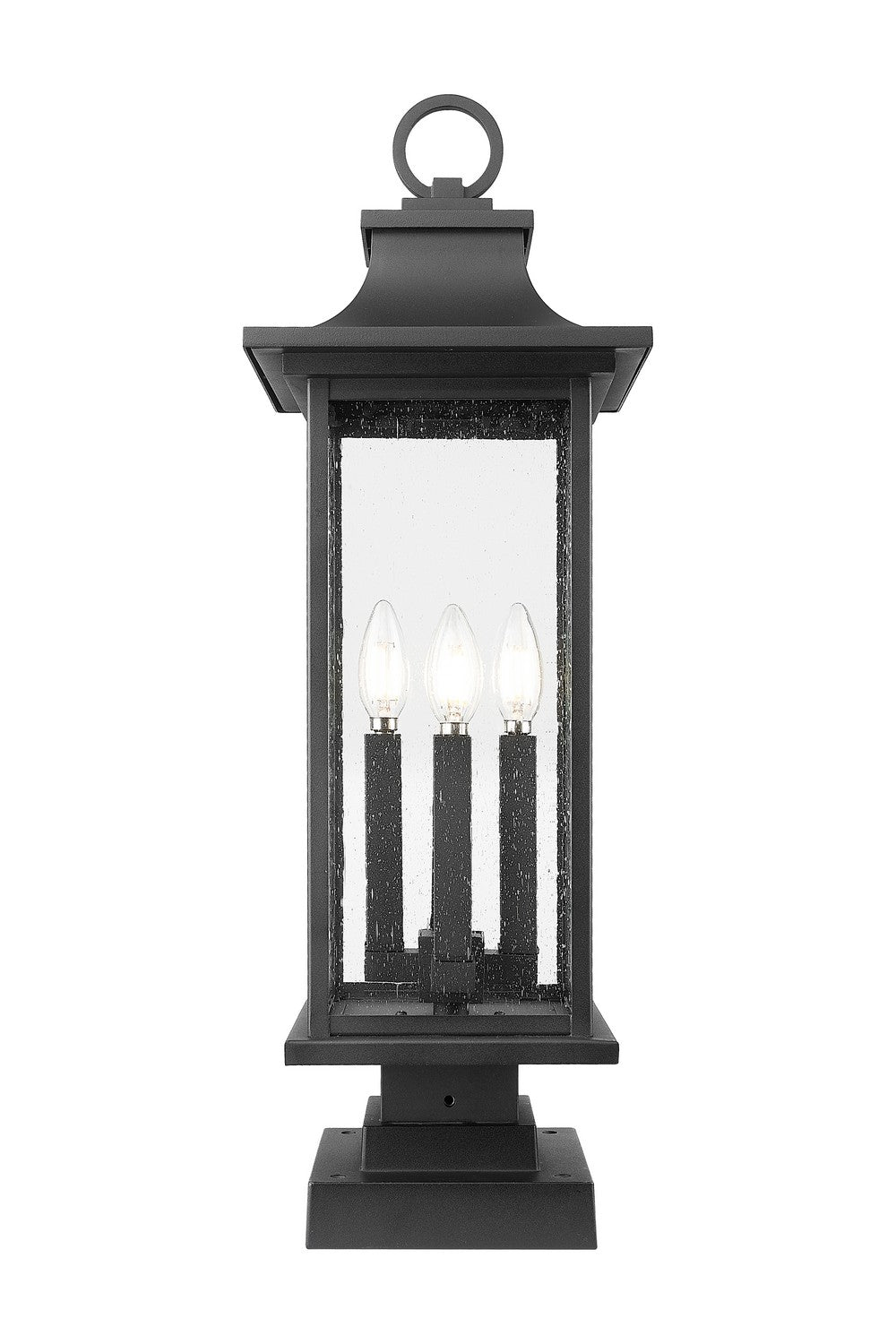 Z-Lite - 5017PHBS-SQPM-BK - Four Light Outdoor Pier Mounted Fixture - Tiberius - Black
