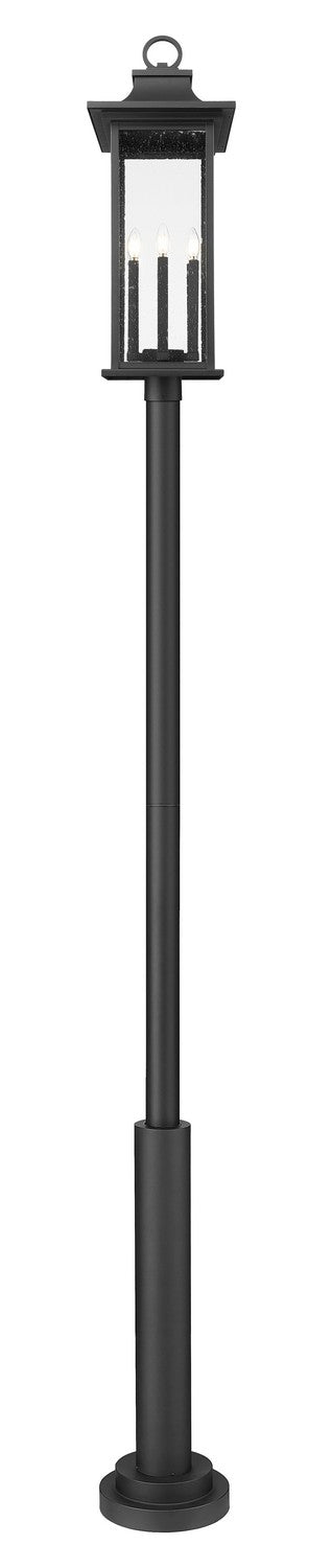 Z-Lite - 5017PHXLR-5010P-BK - Six Light Outdoor Post Mounted Fixture - Tiberius - Black