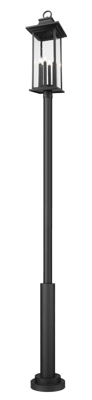 Z-Lite - 5017PHXLR-5010P-BK - Six Light Outdoor Post Mounted Fixture - Tiberius - Black