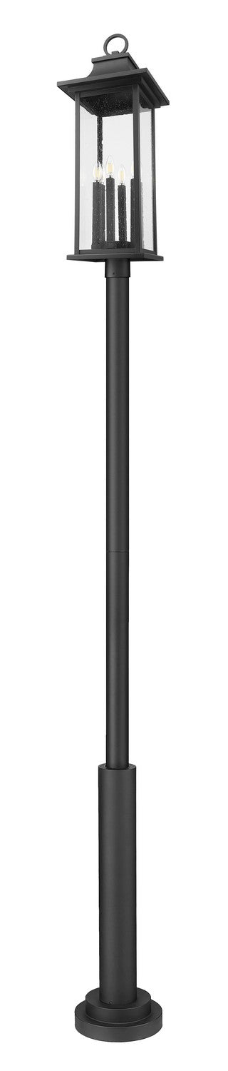 Z-Lite - 5017PHXLR-5010P-BK - Six Light Outdoor Post Mounted Fixture - Tiberius - Black