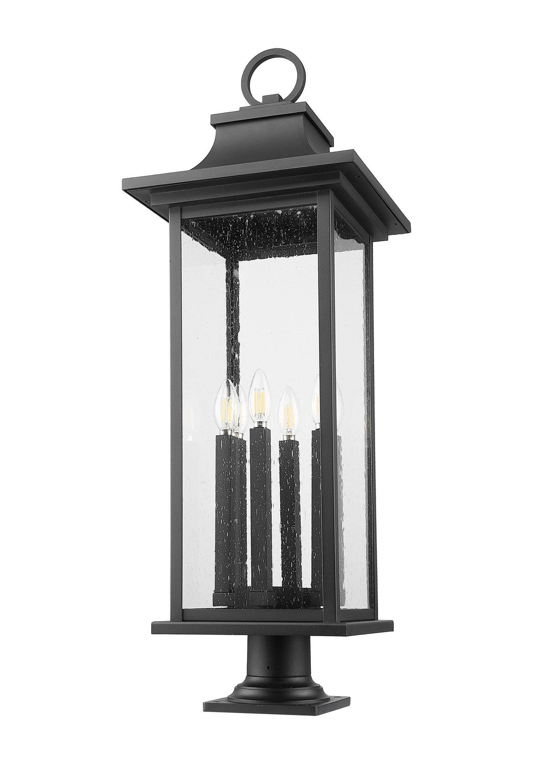 Z-Lite - 5017PHXLR-533PM-BK - Six Light Outdoor Pier Mounted Fixture - Tiberius - Black