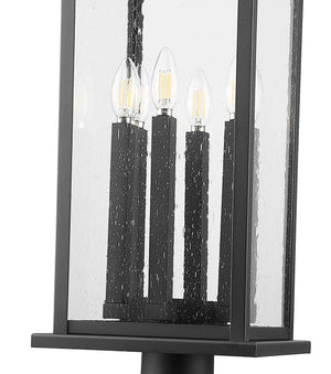 Z-Lite - 5017PHXLR-533PM-BK - Six Light Outdoor Pier Mounted Fixture - Tiberius - Black