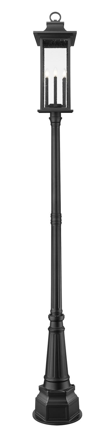 Z-Lite - 5017PHXLR-564P-BK - Six Light Outdoor Post Mounted Fixture - Tiberius - Black
