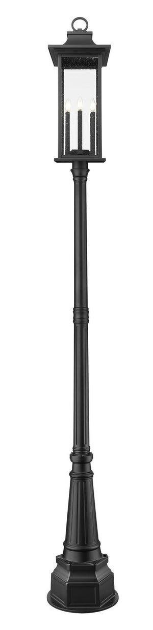 Z-Lite - 5017PHXLR-564P-BK - Six Light Outdoor Post Mounted Fixture - Tiberius - Black
