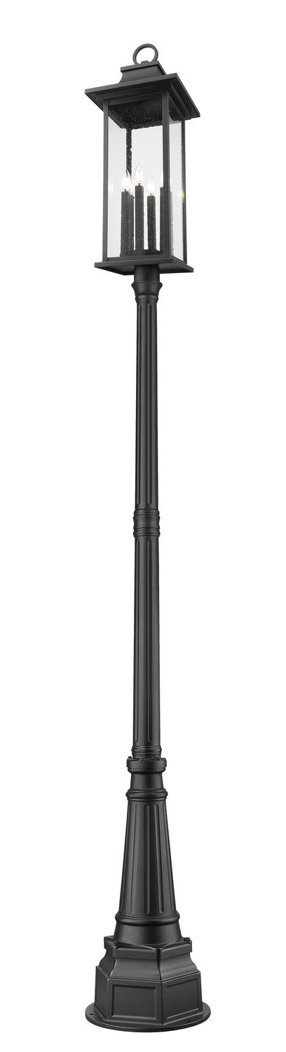 Z-Lite - 5017PHXLR-564P-BK - Six Light Outdoor Post Mounted Fixture - Tiberius - Black