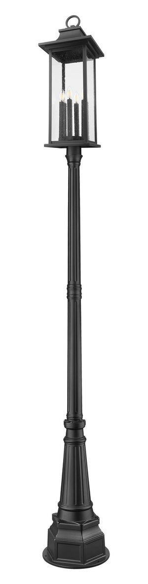 Z-Lite - 5017PHXLR-564P-BK - Six Light Outdoor Post Mounted Fixture - Tiberius - Black