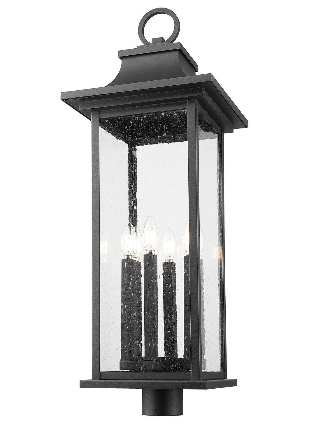 Z-Lite - 5017PHXLR-BK - Six Light Outdoor Post Mount Fixture - Tiberius - Black