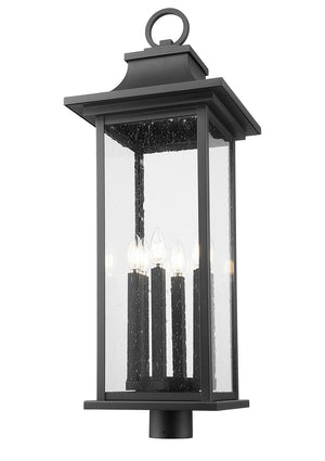 Z-Lite - 5017PHXLR-BK - Six Light Outdoor Post Mount Fixture - Tiberius - Black