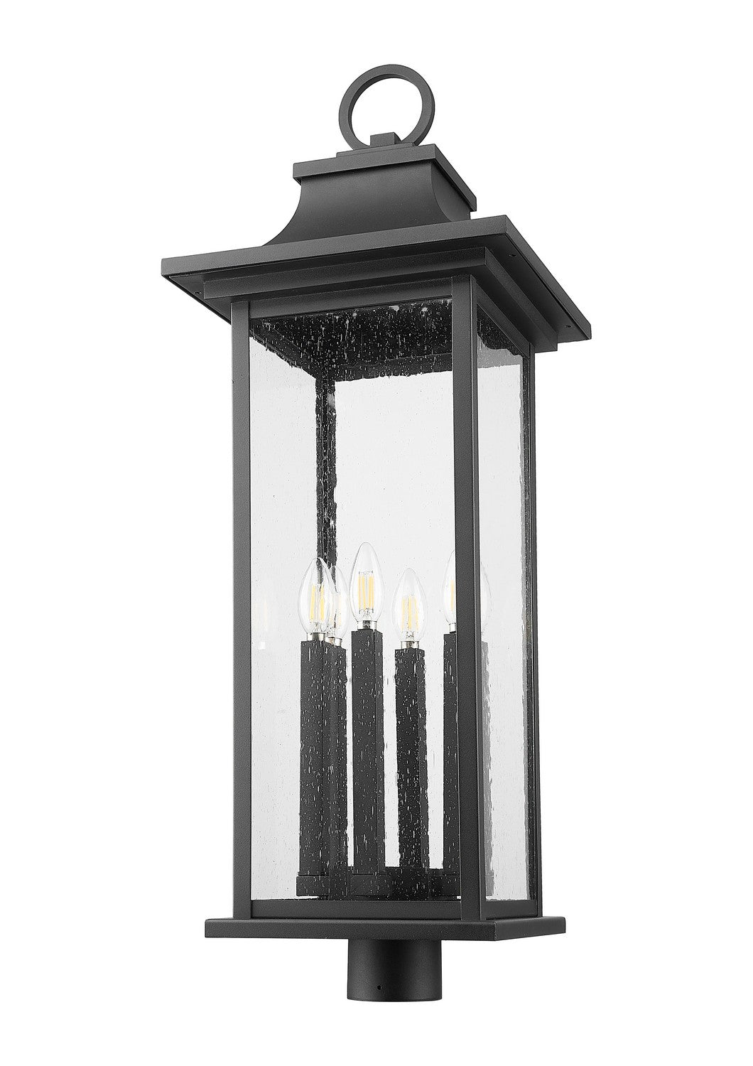 Z-Lite - 5017PHXLR-BK - Six Light Outdoor Post Mount Fixture - Tiberius - Black