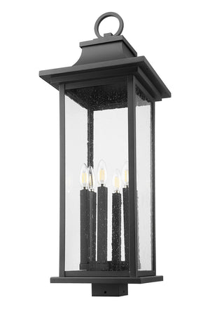 Z-Lite - 5017PHXLS-BK - Six Light Outdoor Post Mount Fixture - Tiberius - Black
