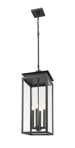 Z-Lite - 5018CHB-BK - Four Light Outdoor Chain Mount Ceiling Fixture - Nova - Black