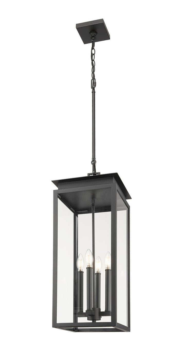 Z-Lite - 5018CHB-BK - Four Light Outdoor Chain Mount Ceiling Fixture - Nova - Black