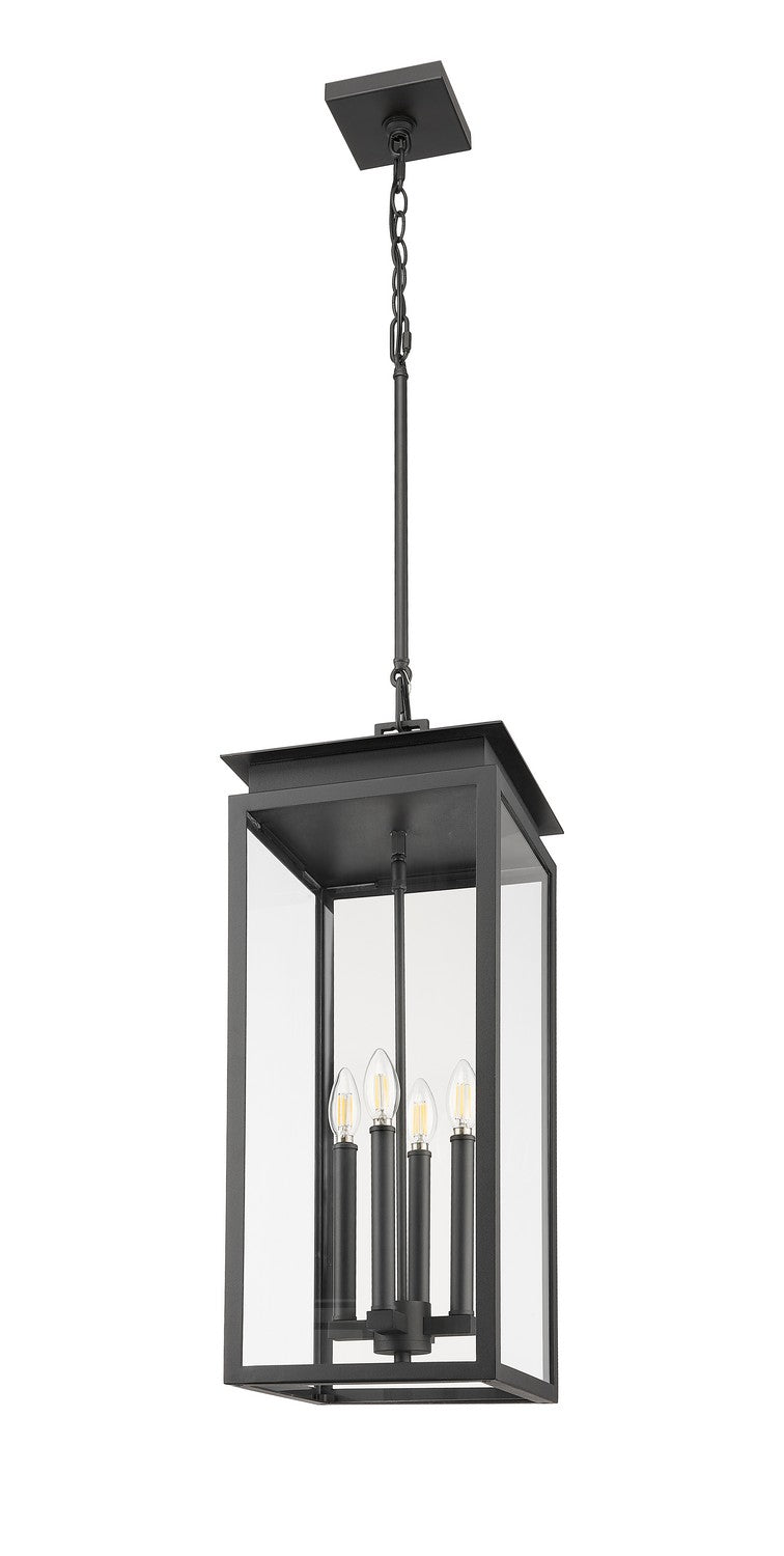 Z-Lite - 5018CHB-BK - Four Light Outdoor Chain Mount Ceiling Fixture - Nova - Black
