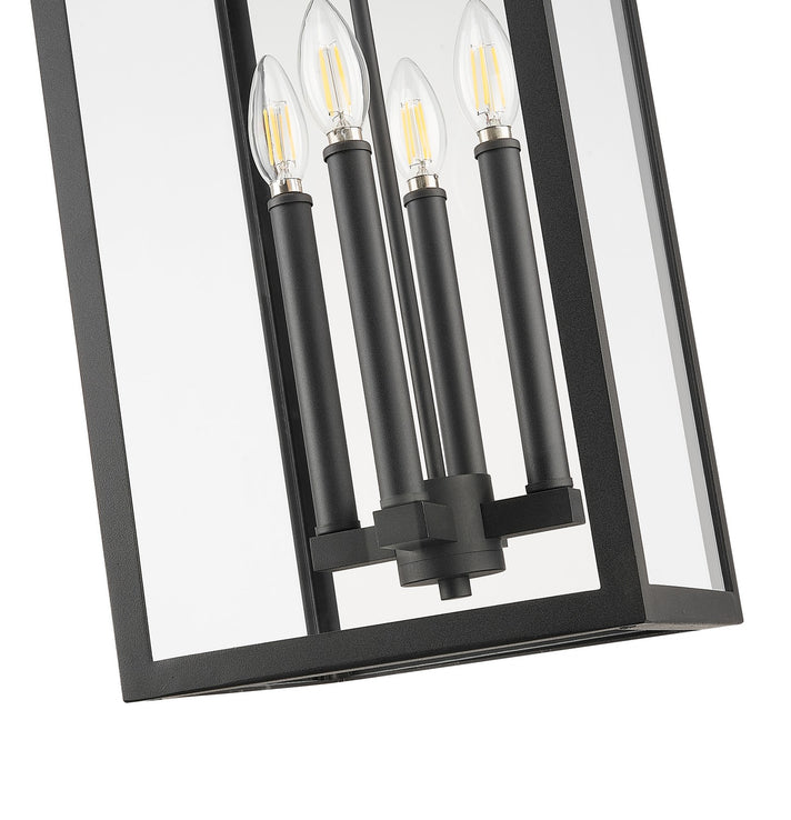 Z-Lite - 5018CHB-BK - Four Light Outdoor Chain Mount Ceiling Fixture - Nova - Black