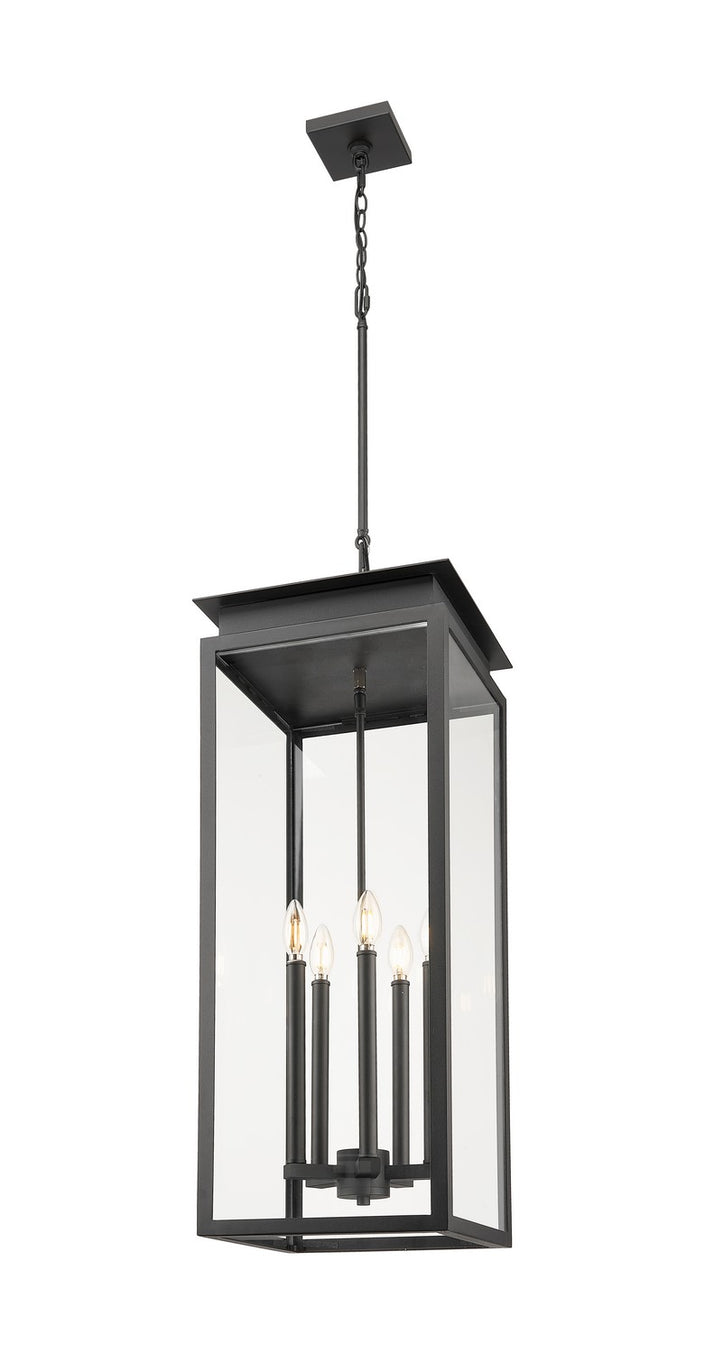 Z-Lite - 5018CHXL-BK - Five Light Outdoor Chain Mount Ceiling Fixture - Nova - Black