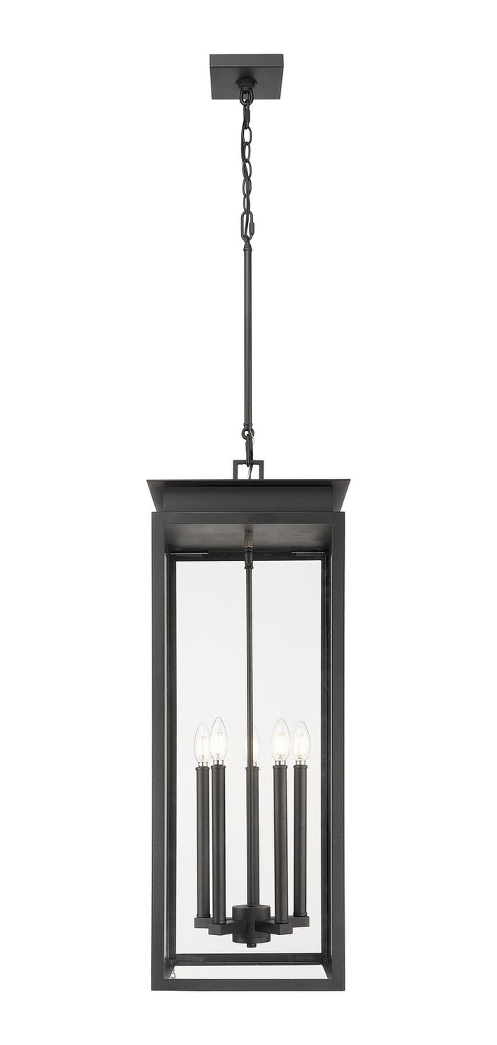 Z-Lite - 5018CHXL-BK - Five Light Outdoor Chain Mount Ceiling Fixture - Nova - Black