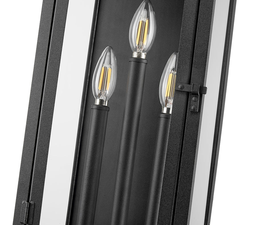 Z-Lite - 5018M-BK - Three Light Outdoor Wall Light - Nova - Black