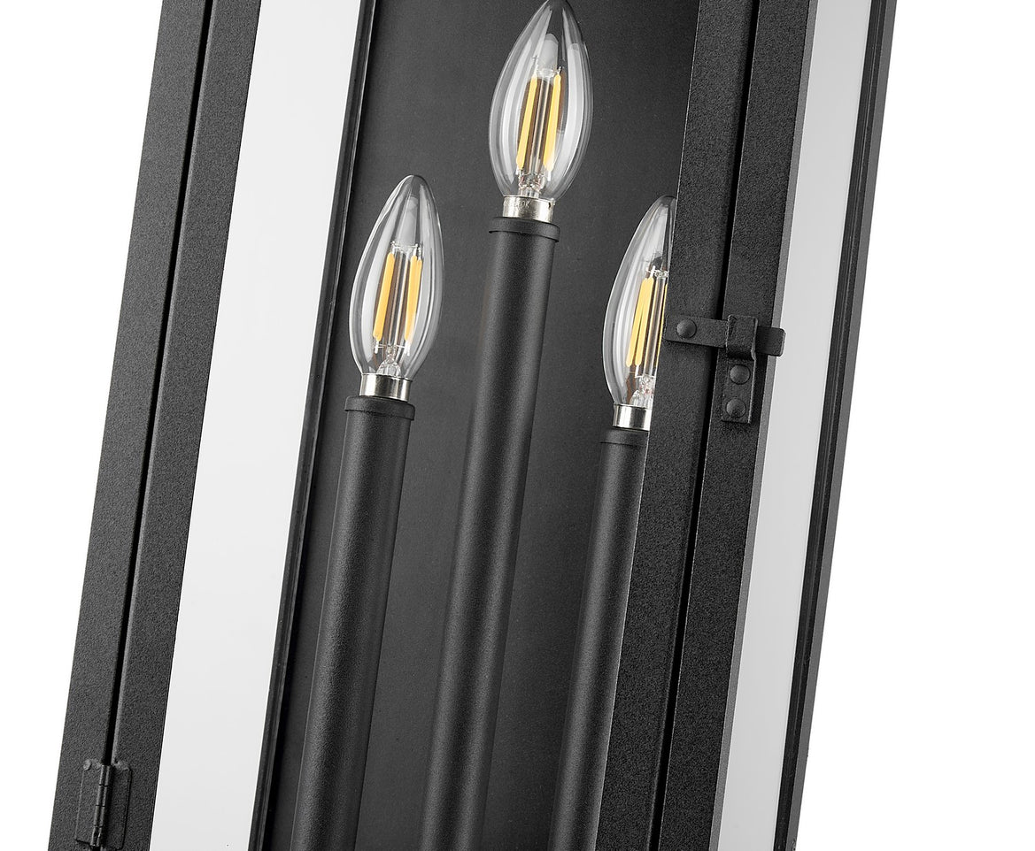 Z-Lite - 5018M-BK - Three Light Outdoor Wall Light - Nova - Black