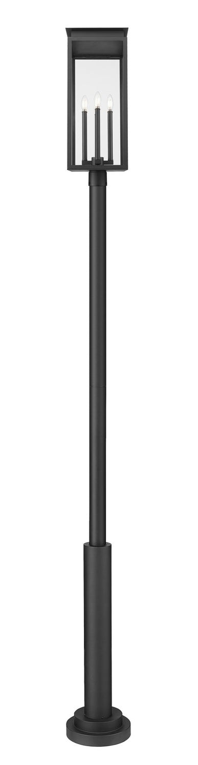 Z-Lite - 5018PHBR-5010P-BK - Four Light Outdoor Post Mounted Fixture - Nova - Black