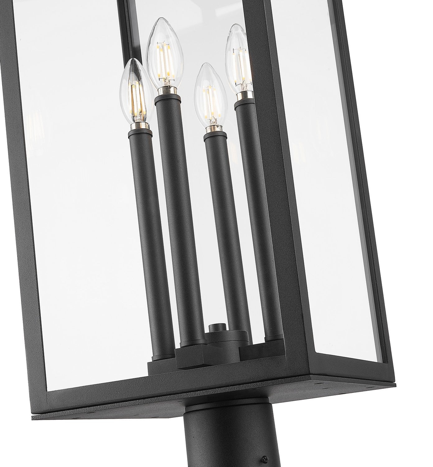 Z-Lite - 5018PHBR-5010P-BK - Four Light Outdoor Post Mounted Fixture - Nova - Black