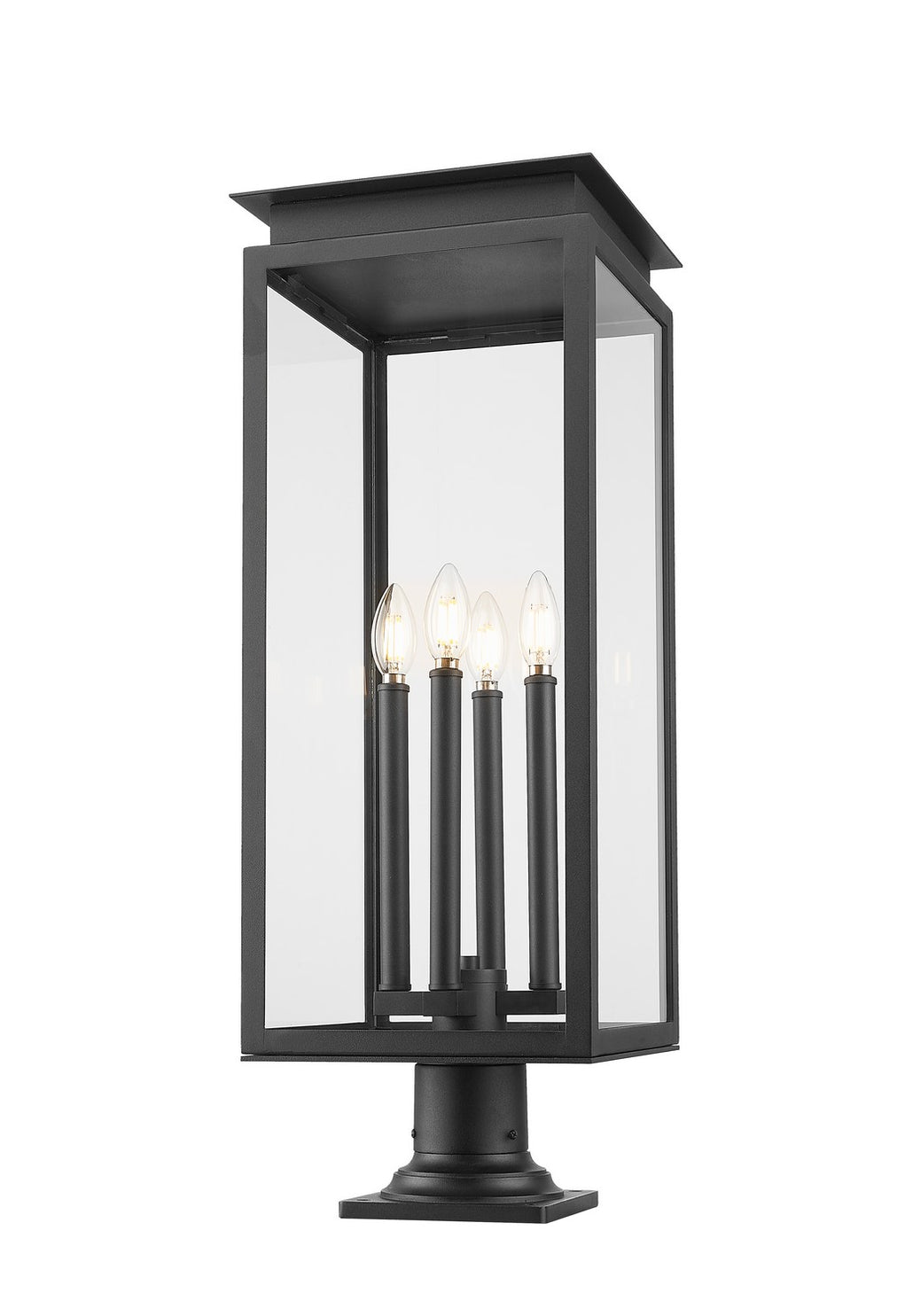 Z-Lite - 5018PHBR-533PM-BK - Four Light Outdoor Pier Mounted Fixture - Nova - Black