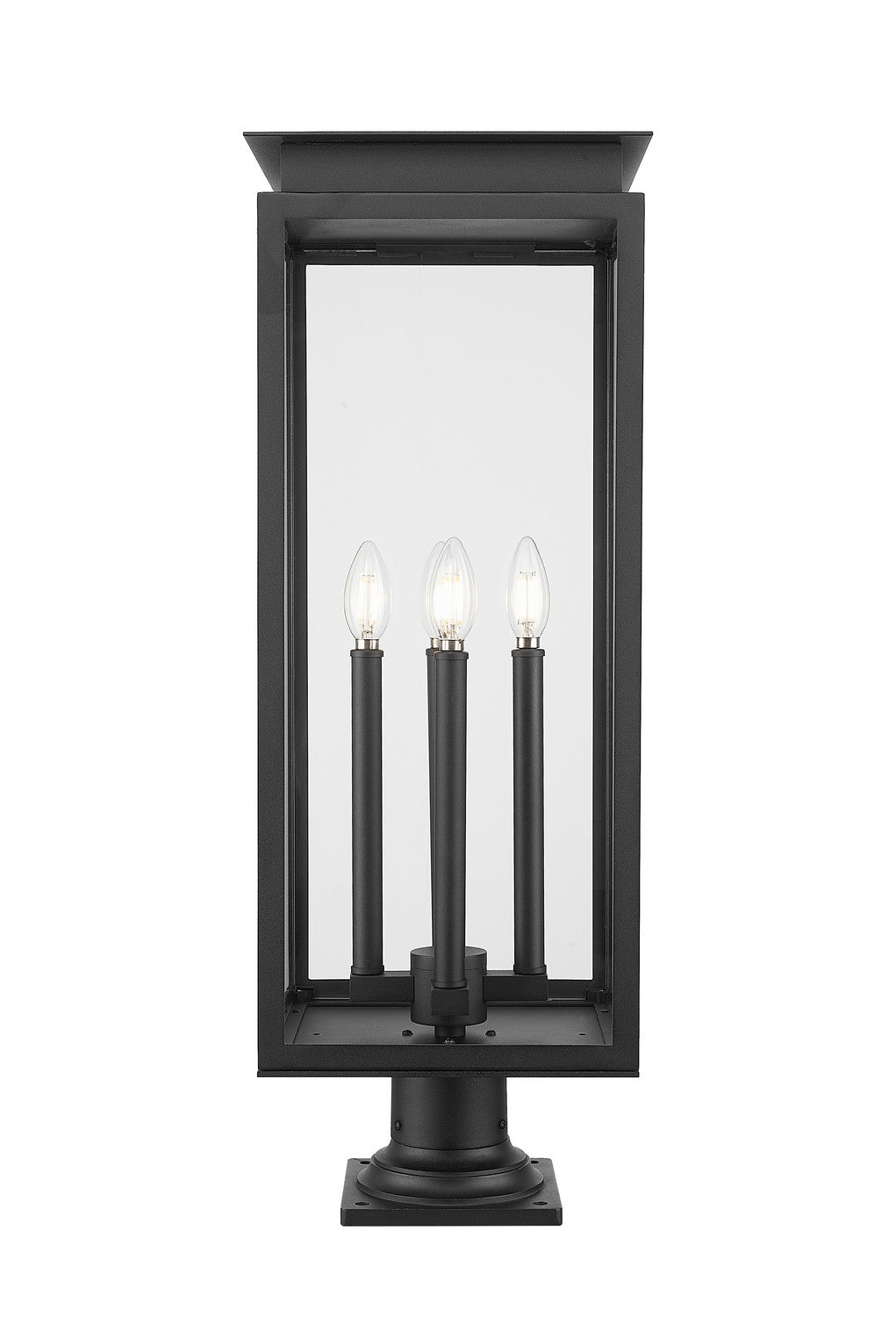 Z-Lite - 5018PHBR-533PM-BK - Four Light Outdoor Pier Mounted Fixture - Nova - Black